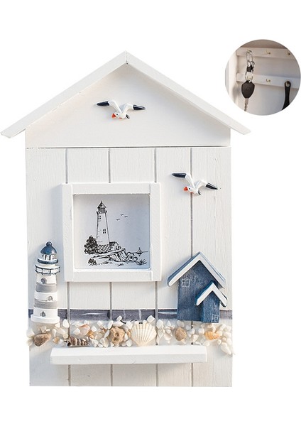 Okyanusta Dekorasyon Anahtar Kutusu Dolabı Duvar Asılı Anahtar Saklama Kutusu Deniz Feneri (Yurt Dışından) fiyatları