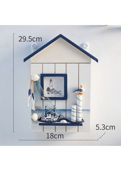 Okyanusta Dekorasyon Anahtar Kutusu Dolabı Duvar Asılı Anahtar Saklama Kutusu Deniz Feneri (Yurt Dışından) indirimleri