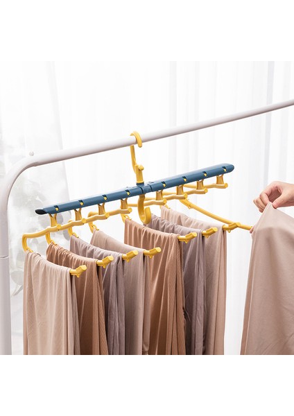 Çok Fonksiyonlu Pantolon Askısı Katlanabilir Plastik Pantolon Rafları Pantolon Askısı Giyim Saklama Organizasyonu - Sarı (Yurt Dışından) modelleri