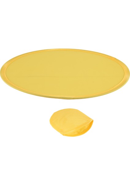 Foldable Round Fan-Yellow (Yurt Dışından)