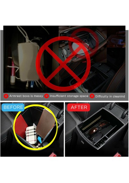 2020 Mekan Araba Merkezi Konsol Kol Dayama Saklama Kutusu Palet Tepsisi Konteyner Kauçuk Paspas ile (Yurt Dışından) fırsatları