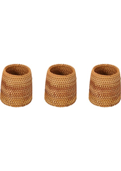 3x Rattan Chopsticks Tube Shovel Spoons Bucket Dinner Knives Forks Tableware Storage Box Storage Baskets Organizer B (Yurt Dışından)