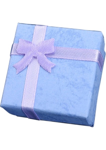 Erkekler ve Kadınlar Hediye Takı Takı Ambalaj Kutusu Küpe Yüzük Ekran Depolama Hediye Kutusu Mor (Yurt Dışından)