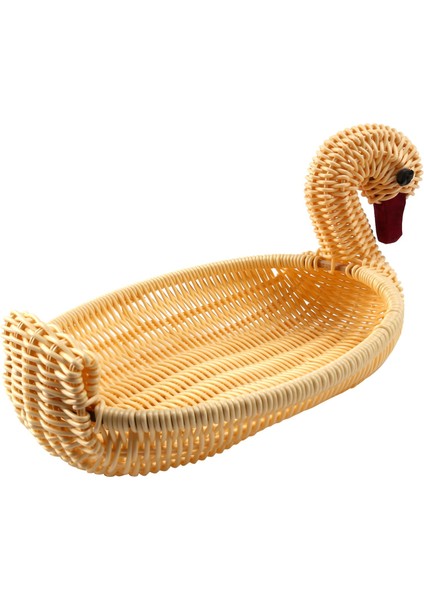 Eco-Friendly Woven Basket Storage Basket Imitation Rattan Woven Basket Animal Shape Storage Basket Display Basket (28X18X18CM) (Yurt Dışından)