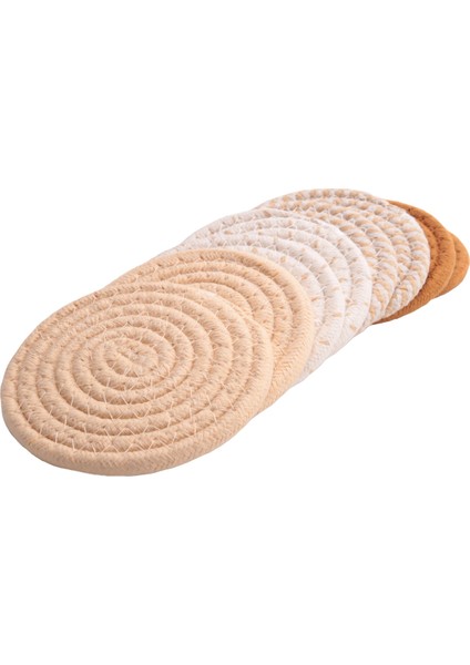 8 Pcs Drink Coasters With Holder, 4 Colors Absorbent Coasters For Drinks, Cotton Woven Coaster Set For Home Decor A (Yurt Dışından) fırsatları