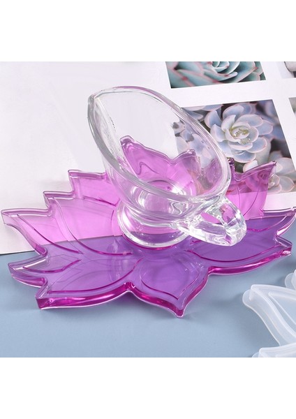 Dıy Kristal Epoksi Kalıp Lotus Depolama Masa Coaster Çok Silikon Kalıp (Yurt Dışından) modelleri