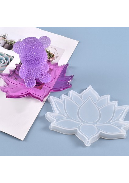 Dıy Kristal Epoksi Kalıp Lotus Depolama Masa Coaster Çok Silikon Kalıp (Yurt Dışından) indirimleri