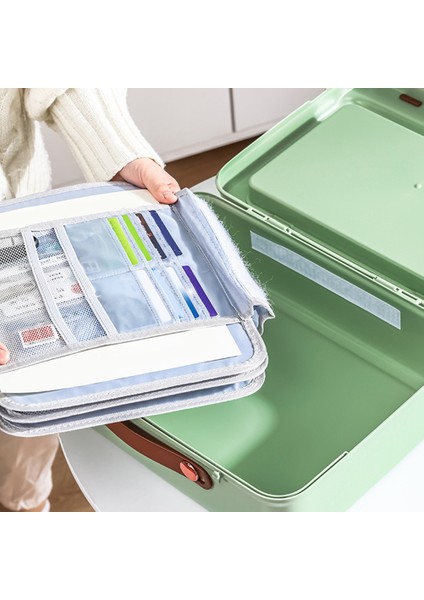 Büyük Kapasiteli Belge Saklama Çantası Organizatör 3 Katmanlı Ev Ofis Seyahat Pasaport Evrak Çantası Organizatör Aksesuarları Yeşil (Yurt Dışından) fiyatları