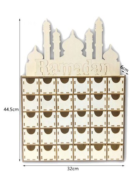 Ahşap Eid Ramazan Mübarek Takvim Müslüman Islam Eid Süslemeleri Süs Parti Malzemeleri (Yurt Dışından) fırsatları