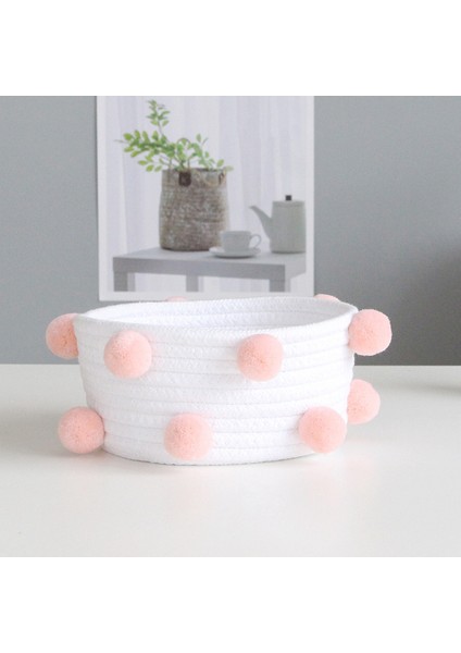 Çeşitli Eşyalar Saklama Kutusu Pamuk Halat Dokuma Saklama Sepetleri Masaüstü Kozmetik Kapları Hediyeler Odası Organizatör Gri (Yurt Dışından) fırsatları