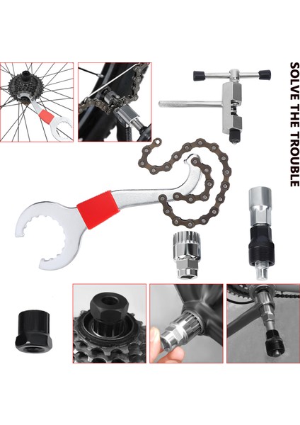 Bicycle Repair Tool Kits Mountain Bike Chain Cutter/chain Removel/bracket Remover/freewheel Remover /crank Puller Remover (Yurt Dışından) fiyatları