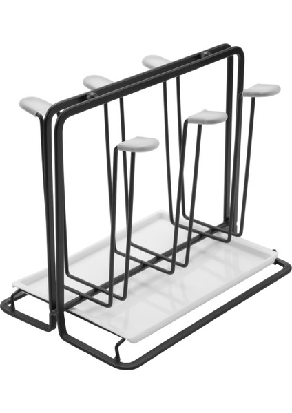 6 Bottle Dish Drainer Metal Bottle Holder, Drip Rack For Vessels With Drip Tray, For , , , (Yurt Dışından)