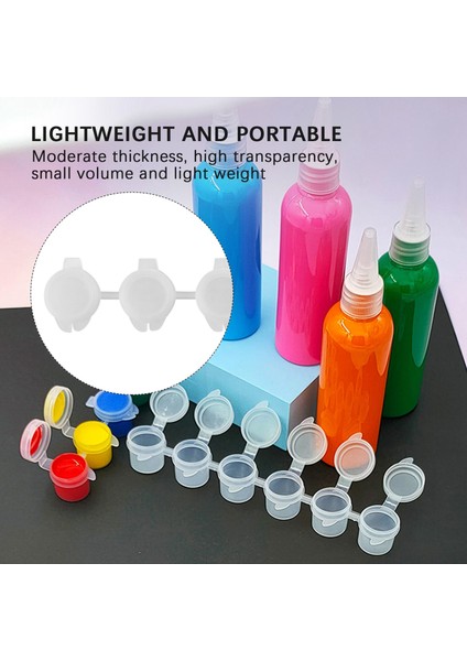 50 Strips Empty Paint Strips Paint Cup Pots Clear Storage Paint Containers Mini Painting Cup Pot 3ml/ 0.1 Oz (Yurt Dışından) modelleri