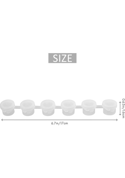 50 Strips Empty Paint Strips Paint Cup Pots Clear Storage Paint Containers Mini Painting Cup Pot 3ml/ 0.1 Oz (Yurt Dışından) fırsatları