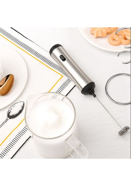 Portable Rechargeable Electric Milk Frother Foam Maker Handheld Foamer High Speeds Drink Mixer Coffee Frothing Wand B (Yurt Dışından)