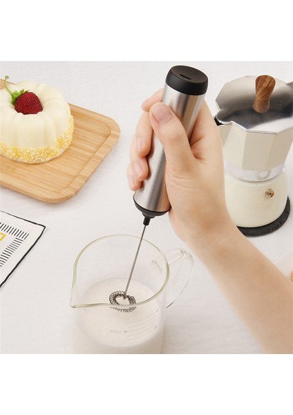 Portable Rechargeable Electric Milk Frother Foam Maker Handheld Foamer High Speeds Drink Mixer Coffee Frothing Wand B (Yurt Dışından)