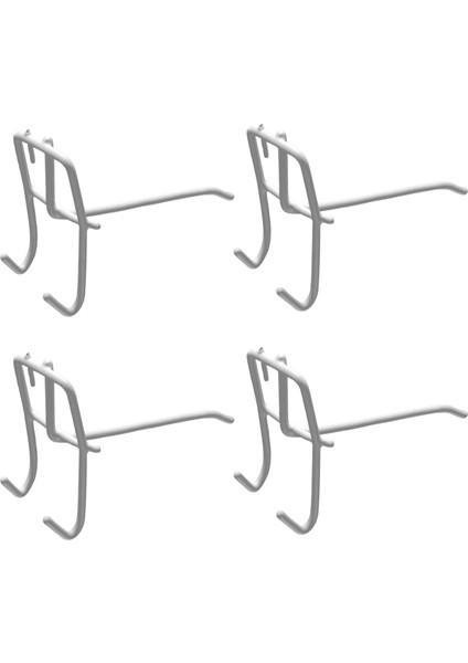 40 Pcs 3.9ınch Long White Metal Store Grid Wall Bracket Display Hooks (Yurt Dışından)