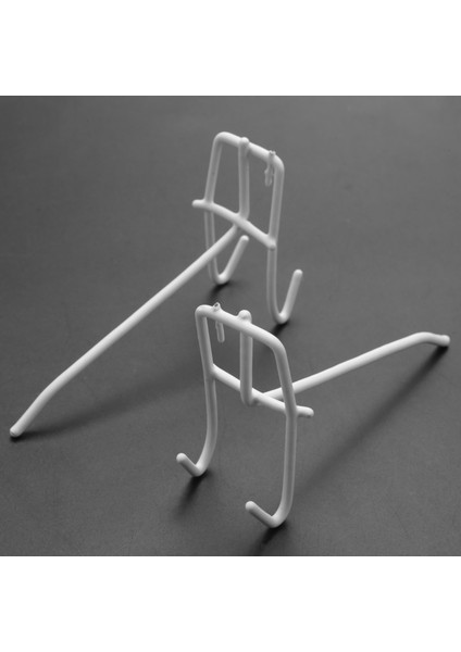 40 Pcs 3.9ınch Long White Metal Store Grid Wall Bracket Display Hooks (Yurt Dışından)