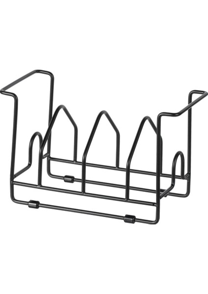Kesme Tahtası Depolama Raf Braketi Kesme Tahtası Rafı Mutfak Tezgahı Tencere Kapağı Dikey Depolama Rafı (Siyah) (Yurt Dışından)