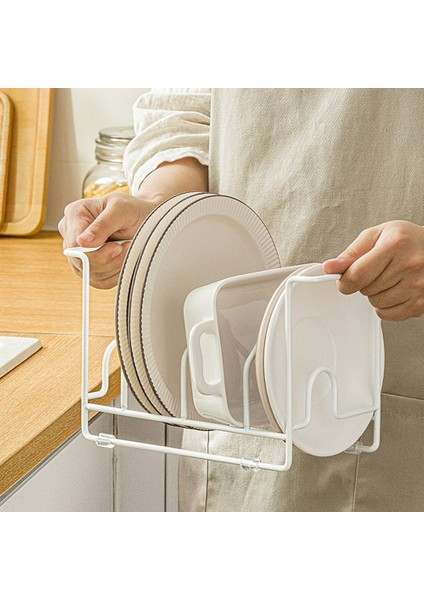 Kesme Tahtası Depolama Raf Braketi Kesme Tahtası Rafı Mutfak Tezgahı Tencere Kapağı Dikey Depolama Rafı (Siyah) (Yurt Dışından) fırsatları