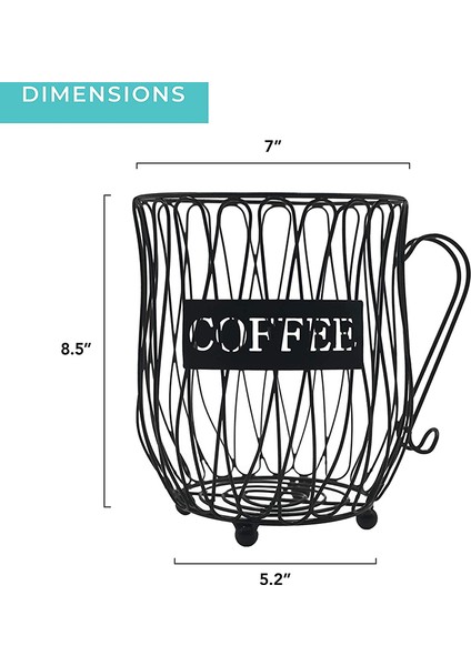 Kahve Kapsül Depolama Rafı Kahve Fincanı Hattı Depolama Sepeti Büyük Kapasiteli Espresso Kapsül Tutucu Kahve Fincanı Tutucu (Yurt Dışından) fiyatları