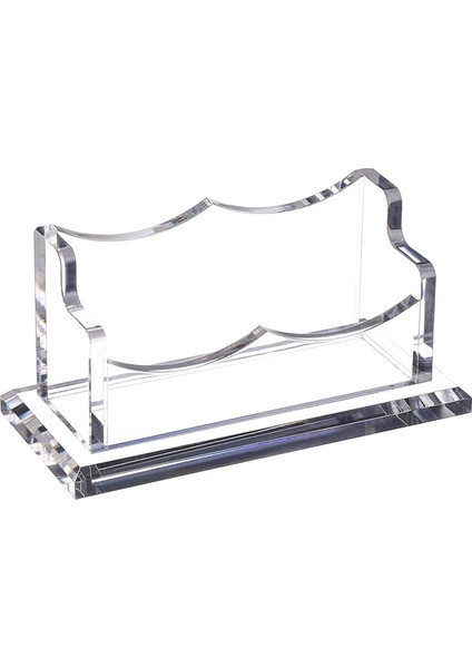 Clear Horizontal Business Card Holder Stand For Desk, Acrylic Desktop Display Name Cards Holders Organizer Storage Rack (Yurt Dışından)