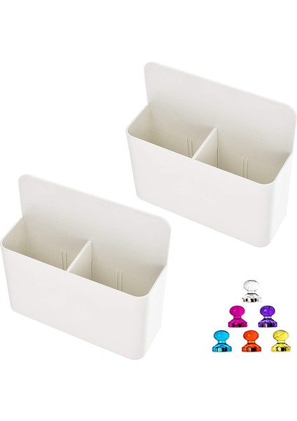 Manyetik Kuru Silme Işaretleyici Tutucu, Beyaz Tahta Için Kalem ve Silgi Tutucu, Manyetik Kalem Kupası Yardımcı Depolama Organizatör (Yurt Dışından)