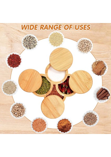 Döner Kapaklı Bambu Tuz Saklama Tuz ve Baharat Saklama Kutusu Saklama Bölmesi Mutfak Için Tuz Bambu Biber Kutusu (Yurt Dışından) modelleri