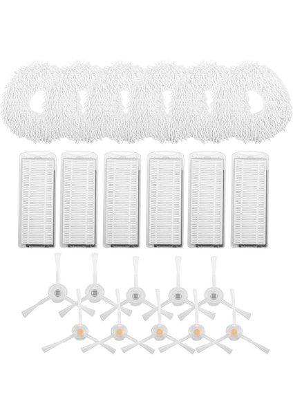 22PCS Suitable For T10 Sweeping Robot Accessories Side Brush Filter Screen Rag Mop Cloth (Yurt Dışından)
