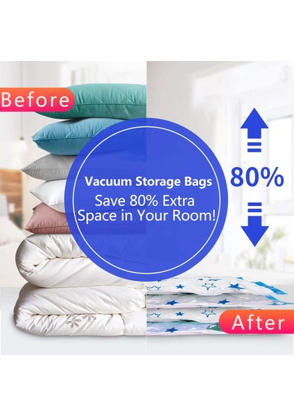 Vakumlu Saklama Torbaları 8 Paket (Jumbo 40 Inç x 30 Inç) El Pompalı Space Saver Çantalar Yeniden Kullanılabilir Giyim Saklama Torbaları (Yurt Dışından) fırsatları