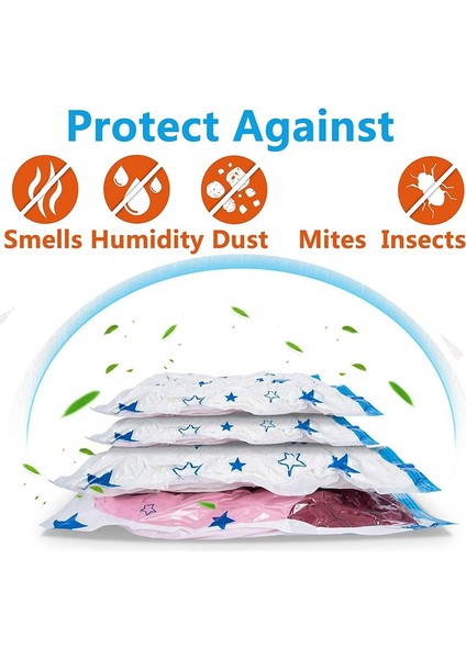 Vakumlu Saklama Torbaları 8 Paket (Jumbo 40 Inç x 30 Inç) El Pompalı Space Saver Çantalar Yeniden Kullanılabilir Giyim Saklama Torbaları (Yurt Dışından) indirimleri