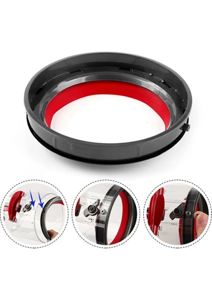 V12 Slim / V10 Hayvan Süpürgesi Için Üst Sabit Sızdırmazlık Halkası Toz Kutusu Kovasının Üst Sabit Sızdırmazlık Halkası (Yurt Dışından)