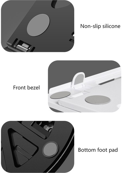 Dizüstü Bilgisayar Sehpası Bilgisayar Masaüstü Yükseltilmiş Plastik Braket Soğutma Katlanır Depolama Tabanı 360 Derece Döndürme (Pembe) (Yurt Dışından) modelleri