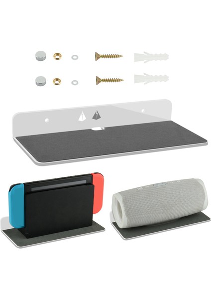 2x Duvar Rafı Hoparlör Standı, Bluetooth Hoparlör Için Akrilik Duvara Montaj Sergileme Rafı, Web Kamerası, Cep Telefonları, Oyuncak-Beyaz (Yurt Dışından) fiyatları