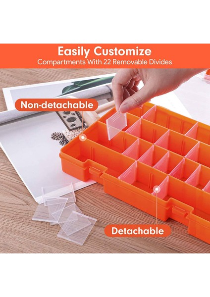 Ayarlanabilir Bölmeli Plastik Düzenleyici Kutu, Küçük Eşyalar Için 36 Izgaralı Saklama Kabı, 36 Bölmeli Saklama Kutusu (Yurt Dışından) fırsatları