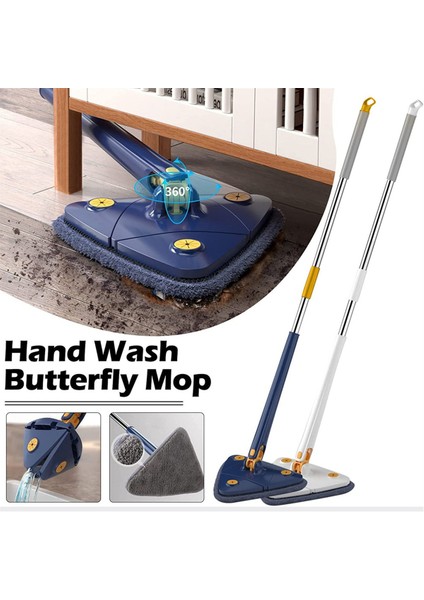 360° Rotating Adjustable Cleaning Mop, Triangle Cleaning Mop With Automatic Water Squeeze Function For Dry And Wet,blue (Yurt Dışından) indirimleri