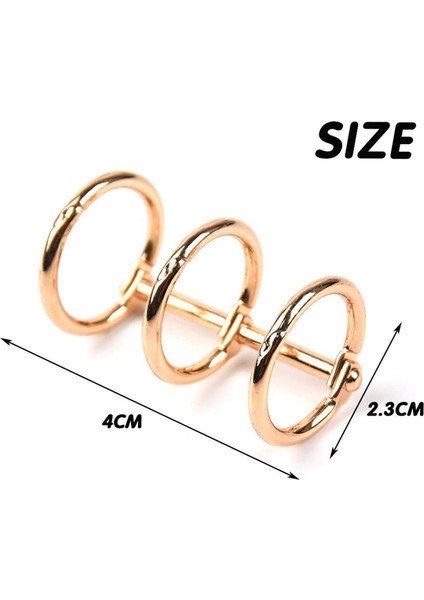 60PCS 3 Ring Gold Book Rings Leaf Binders Office Book Rings Snap Split Hinged With 20 mm Inner Diameter Gold Book Rings (Yurt Dışından) fırsatları