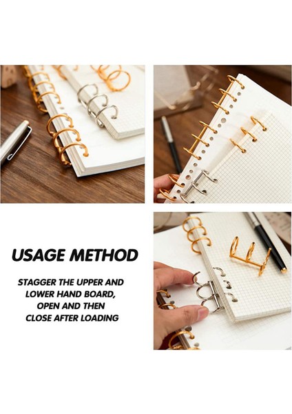 60PCS 3 Ring Gold Book Rings Leaf Binders Office Book Rings Snap Split Hinged With 20 mm Inner Diameter Gold Book Rings (Yurt Dışından) indirimleri
