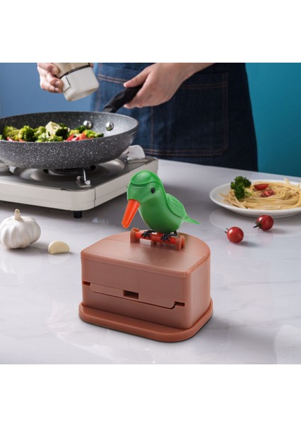 Toothpick Dispenser Bird Automatic Bird Toothpick Box Toothpick Holder (Yurt Dışından)