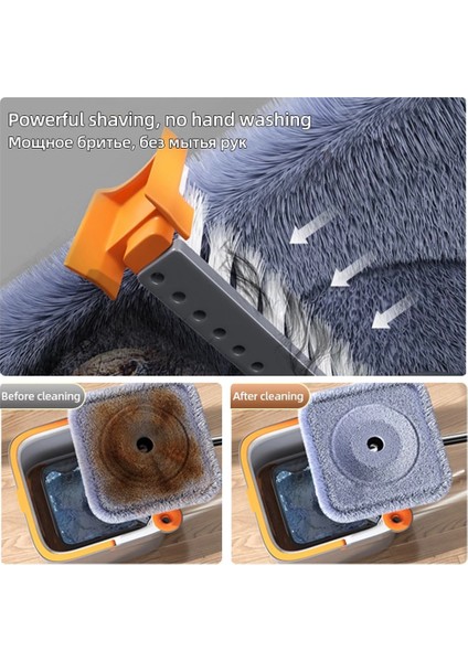 8pcs Mop Cloth For Mop Squeeze Mop Automatic Separation Rotating Cleaning Floors Mop Pads Cloth (Yurt Dışından)