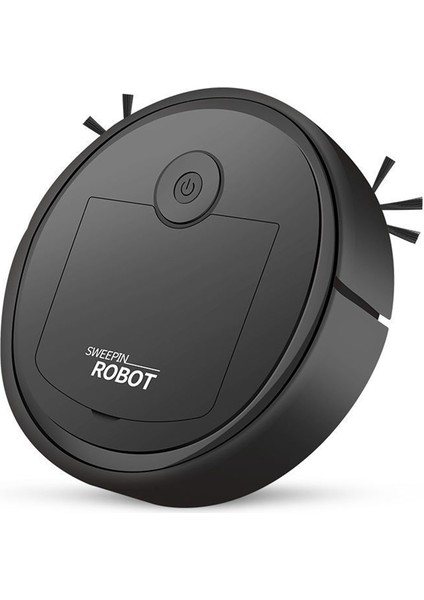 Robotik Vakum Akıllı Düşük Gürültü Yakalayıcı Halı Temizleyici, Siyah (Yurt Dışından)