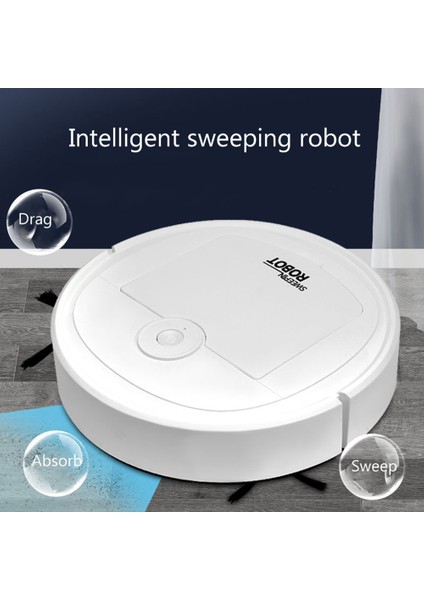 Robotik Vakum Akıllı Düşük Gürültü Yakalayıcı Halı Temizleyici, Siyah (Yurt Dışından)