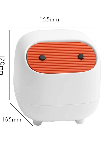Mini Sevimli Çöp Kutusu Masaüstü Çöp Kutusu Kapaklı Çöp Organizatör Ayrılabilir Pres Tipi Kapak Masası Depolama Kovası-Beyaz (Yurt Dışından) fırsatları