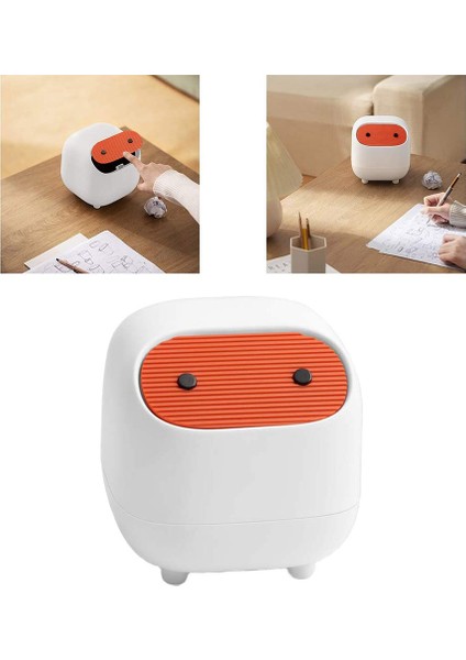 Mini Sevimli Çöp Kutusu Masaüstü Çöp Kutusu Kapaklı Çöp Organizatör Ayrılabilir Pres Tipi Kapak Masası Depolama Kovası-Beyaz (Yurt Dışından) indirimleri