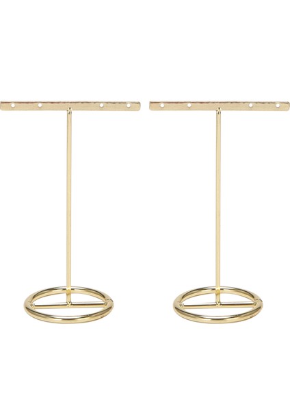 2x Küpe Ekran Standı Altın Küpe Vitrin T-Şekil Küpe Vitrin Altın Büyük (Yurt Dışından)