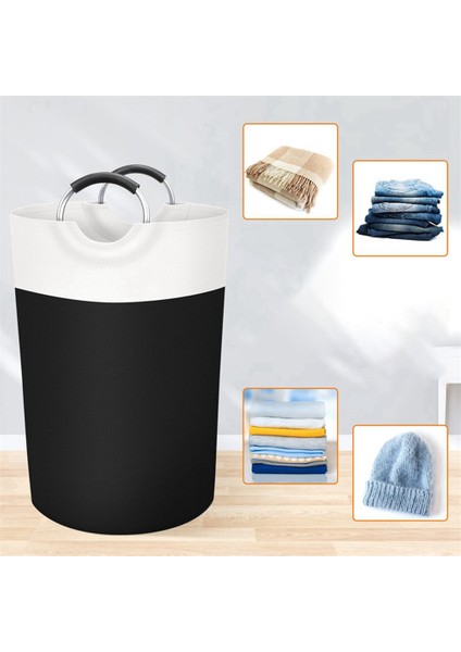 1pc Collapsible Laundry Basket, Laundry Hamper, , Dirty Clothes Hamper, Waterproof Laundry Basket Aluminum Handles, 90L (Yurt Dışından)
