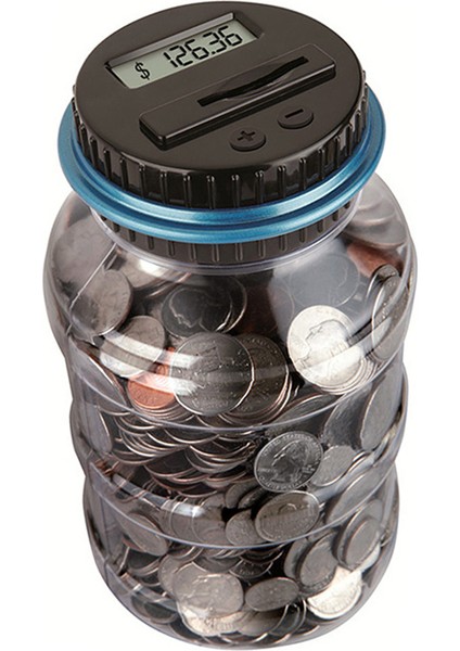 Piggy Bank Digital Counting Coin Bank Money Saving Box Jar Bank LCD Display Coins Saving Gift (Dollar) (Yurt Dışından) modelleri