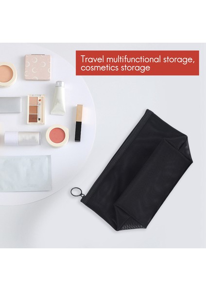 3pcs/set Black Mesh Clear Cosmetic Bag Beauty Wash Bags Makeup Case Travel (Yurt Dışından) fiyatları