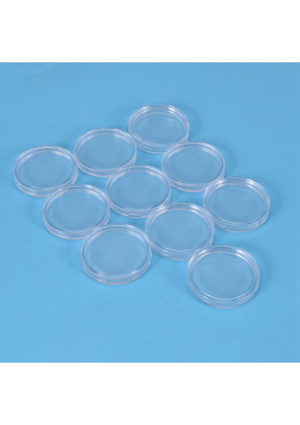 30 Pcs Small Round Transparent Plastic Coin Capsules Box 33MM (Yurt Dışından)