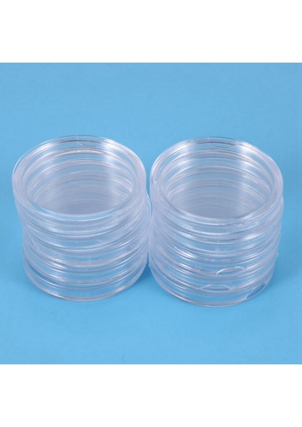 30 Pcs Small Round Transparent Plastic Coin Capsules Box 33MM (Yurt Dışından)